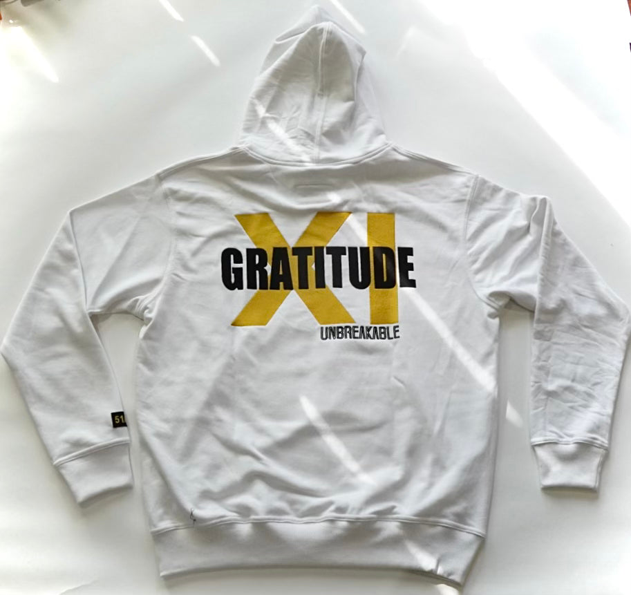 Humble Gratitude Hoodie White